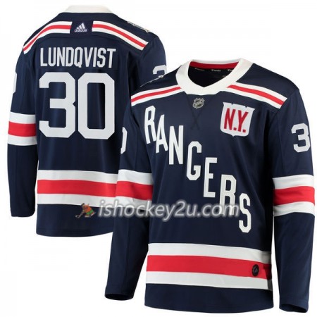 Mænd NHL New York Rangers Trøje Henrik Lundqvist 30 2018 Winter Classic Adidas mørkeblå Authentic